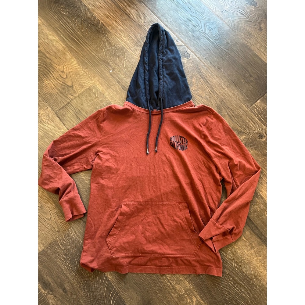 Hollister California Men's‎ Hooded Tee Long Sleeve Red Size XS